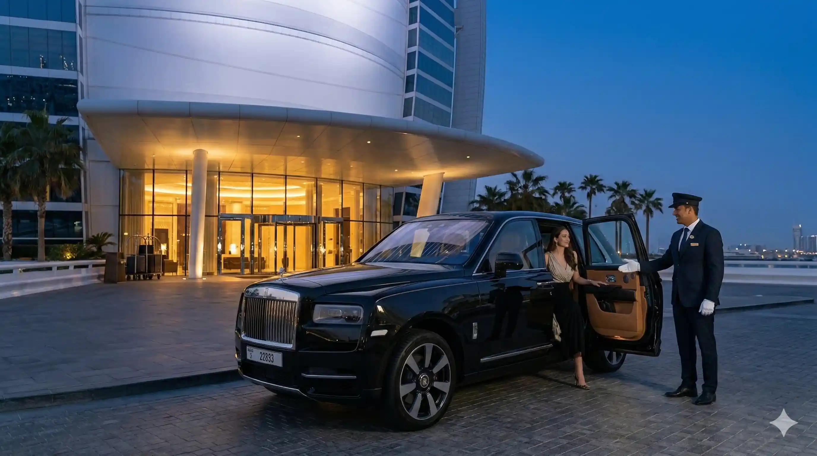 VIP chauffeur service Dubai Abu Dhabi Sharjah - Rolls-Royce with driver luxury transport UAE