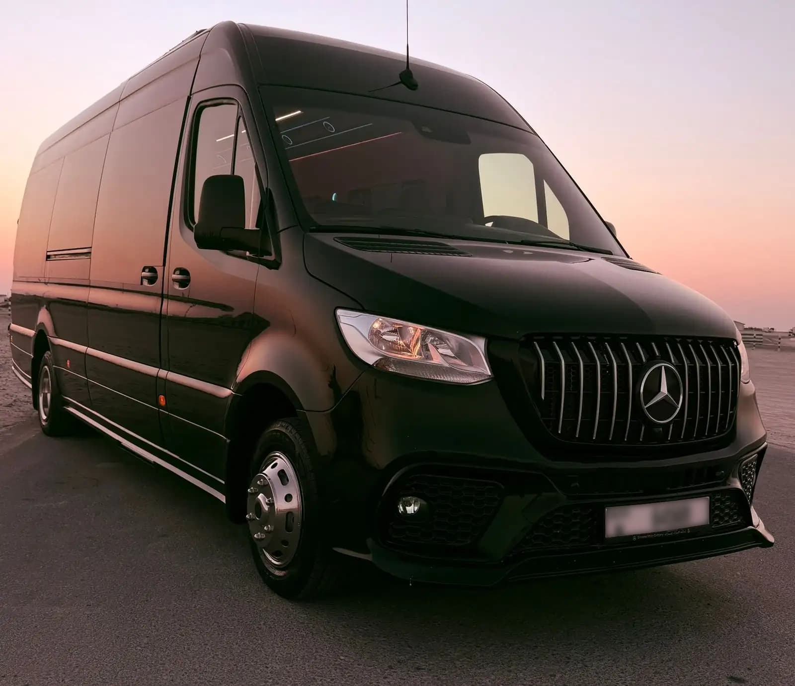 Mercedes Sprinter Business Class VIP chauffeur hire Dubai Abu Dhabi Sharjah