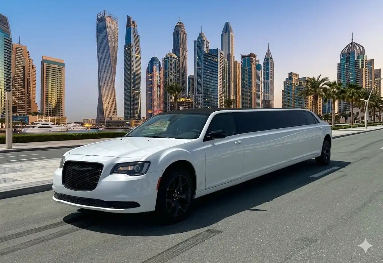 Chrysler Emerald Limousine Chauffeur Dubai, Abu Dhabi & Sharjah | Hire ...