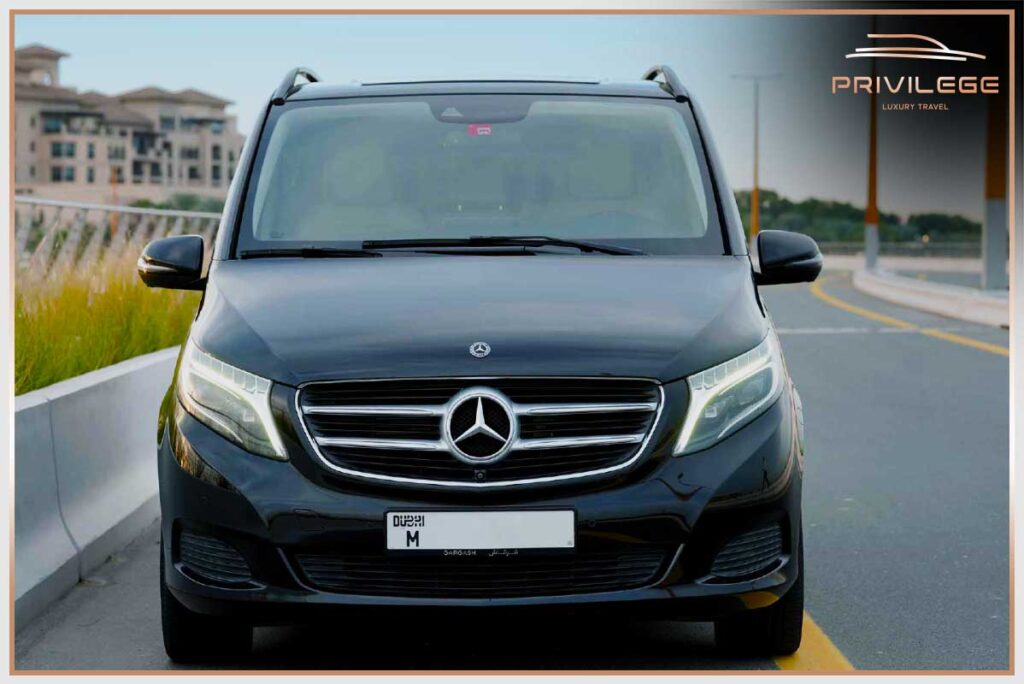 mercedes v class rent with driver in uae